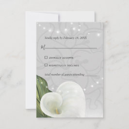 White Calla Lily Elegant Blommigt Watercolor OSA Kort