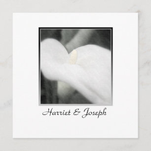 White Calla Lily Elegant bröllop sparar datumet Spara Datumet