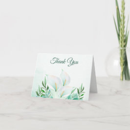 White Calla Lily Elegant - tackkort