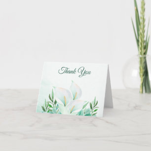 White Calla Lily Elegant - tackkort