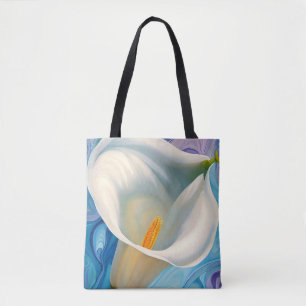 White Calla Lily i stil i Georgia O'Keeffe Tygkasse