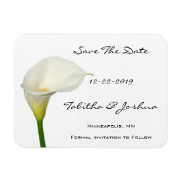 White Calla Lily Spara datum magneter
