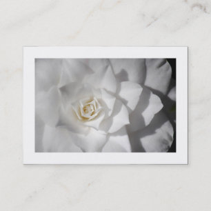 White Camellia (Borderade) Visitkort