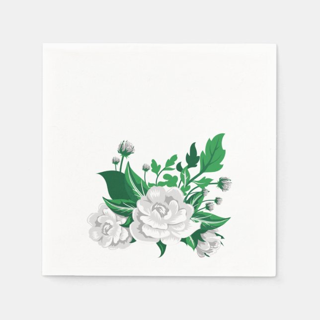 White Camellias Pappersservett (Framsidan)