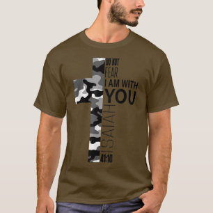 White Camo fruktar inte Christian Verse Par Wom T Shirt