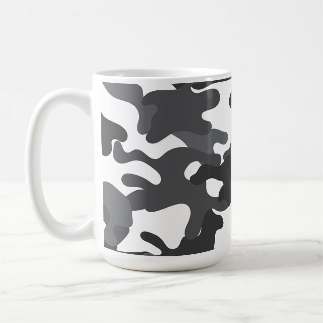 White Camouflage Beverage Travel Coffee Mug Kaffemugg (Vänster)