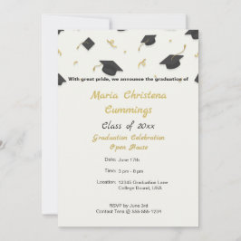 White Cap & Confetti Graduation Meddelande