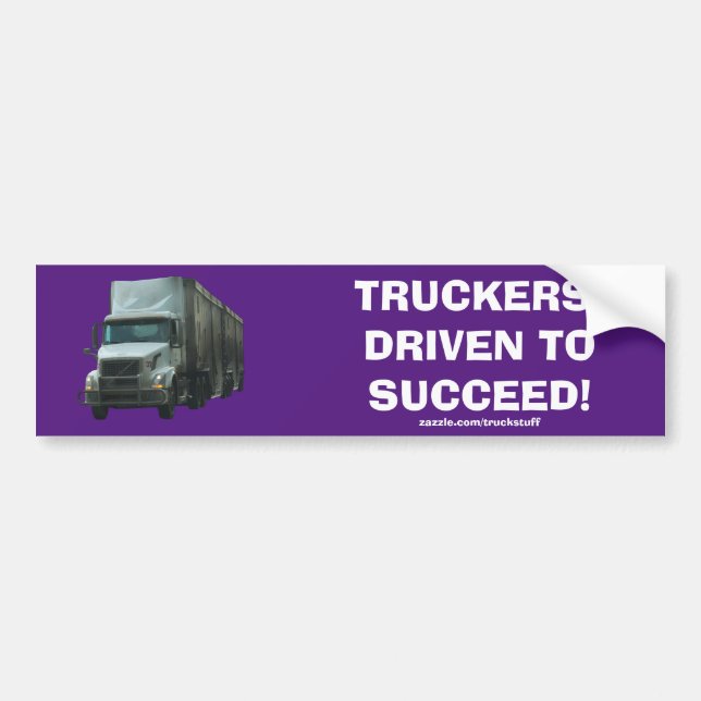 White Cargo Lastbil Bumper Sticker Bildekal (Framsidan)
