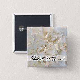 White Carnation Blommigt Bröllop Knapp