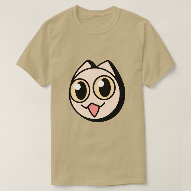 White Cartoon Cat T Shirt (Design framsida)