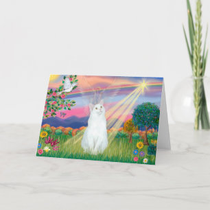 White Cat - Cloud Angel Kort