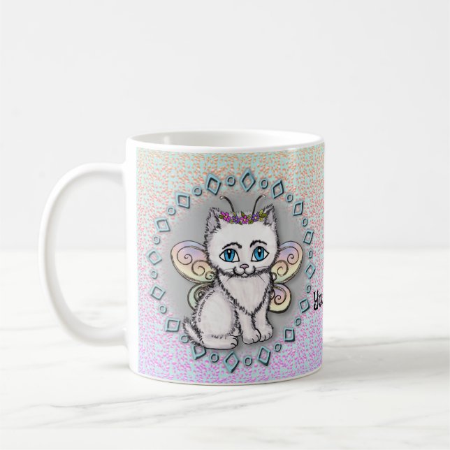 White Cat Fairy-mugg  Kaffemugg (Vänster)