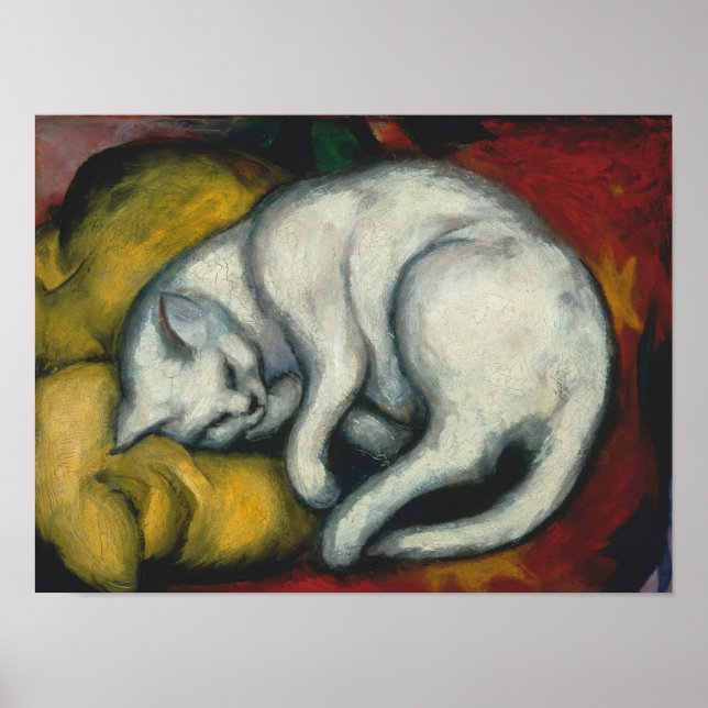 White Cat, Franz Marc Poster (Framsidan)