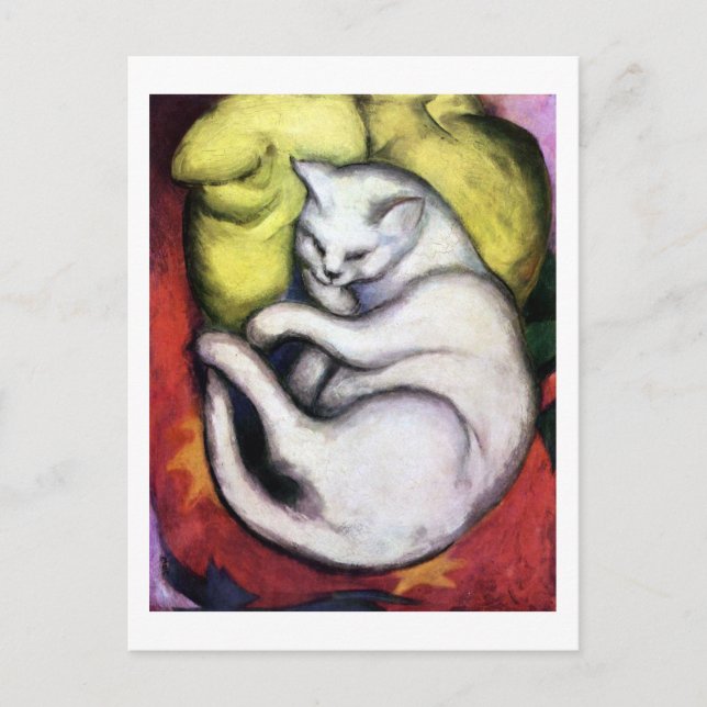 White cat, Franz Marc Vykort (Framsida)