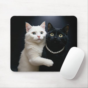 White Cat Hugger a Black Cat Musmatta