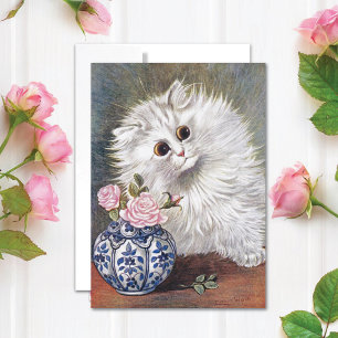 White Cat Louis Wain Kort