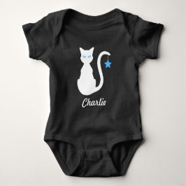 White Cat Namn Baby T Shirt