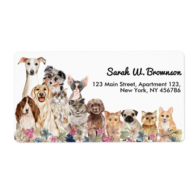 White Cats Hundar Pet Vet Fraktsedel (Framsidan)