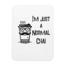 White Chai Tea Magnet Black Brev Home eller Work