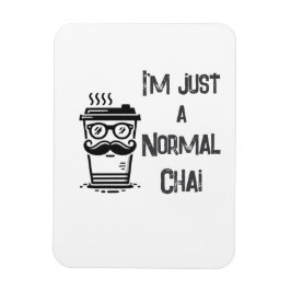White Chai Tea Magnet Black Brev Home eller Work