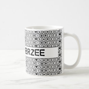 White Chant Shreem Brzee money mantra Kaffemugg