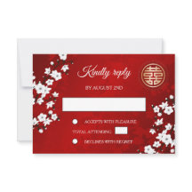 White Cherry Blommar Red OSA China Bröllop