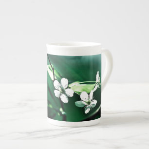 White Cherry Blommars Benporslin Mugg