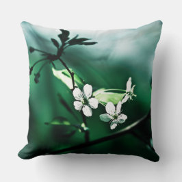 White Cherry Blommars Kudde