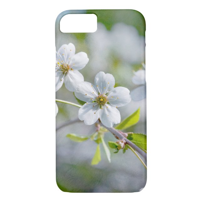 White Cherry Flower Case-Mate iPhone Skal (Baksida)