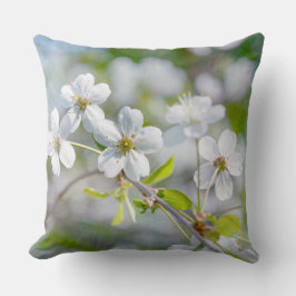 White Cherry Flower Kudde