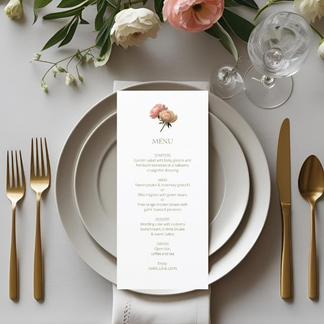 White | Chic Rose Wedding  Meny (Skapare uppladdad)