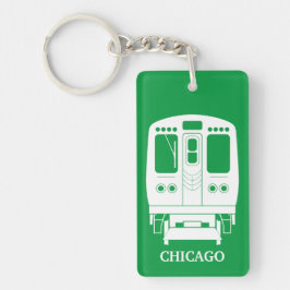 White Chicago "L"-profil på Gröntens bakgrund