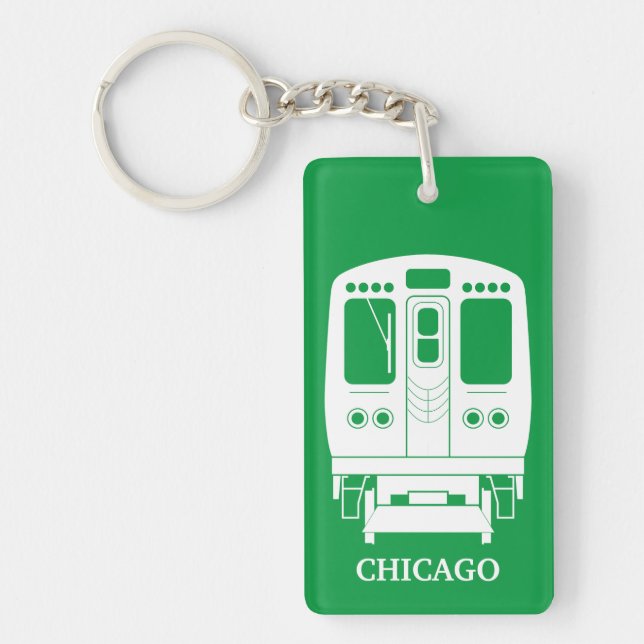 White Chicago "L"-profil på Gröntens bakgrund (Framsidan)