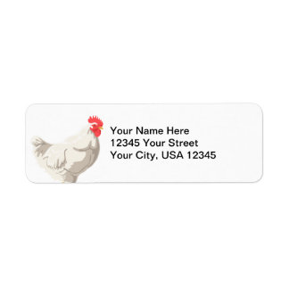 White Chicken Returadress Etikett