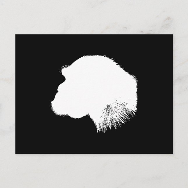 White Chimpanzee-profil Vykort (Framsida)
