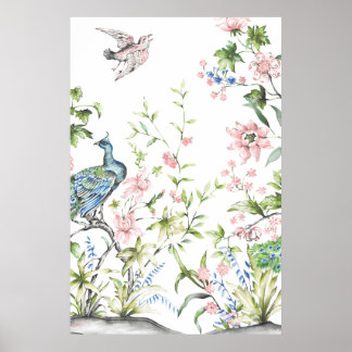 White Chinoiserie Art Prints | 24 x 36 tum Poster