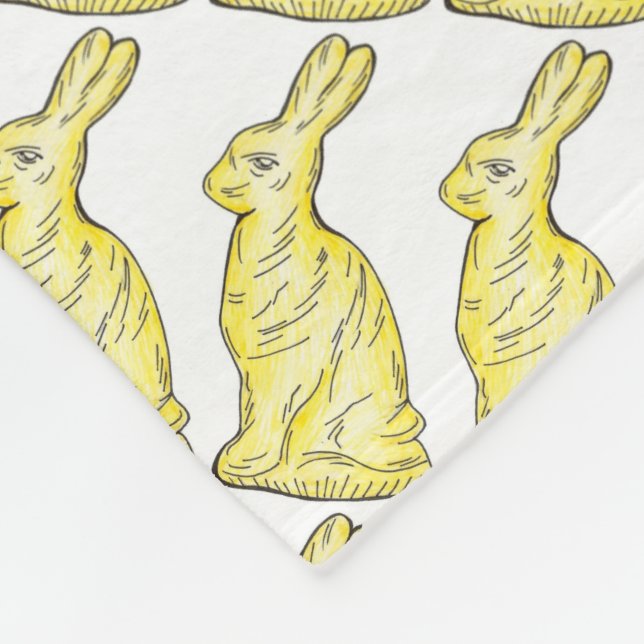 White Chocolate Bunny Rabbit Påsk Candy Fleecefilt (Hörn)