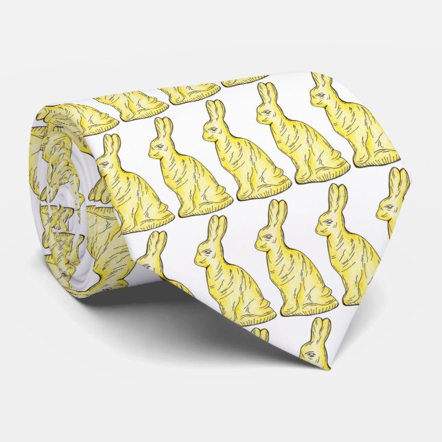 White Chocolate Påsk Rabbit Bunny Candy Tie Slips (Rullad)