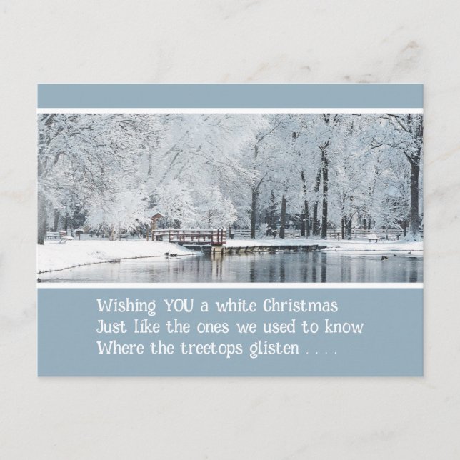 WHITE CHRISTMAS, CUSTOMIZABLE POSTCARD VYKORT (Framsida)