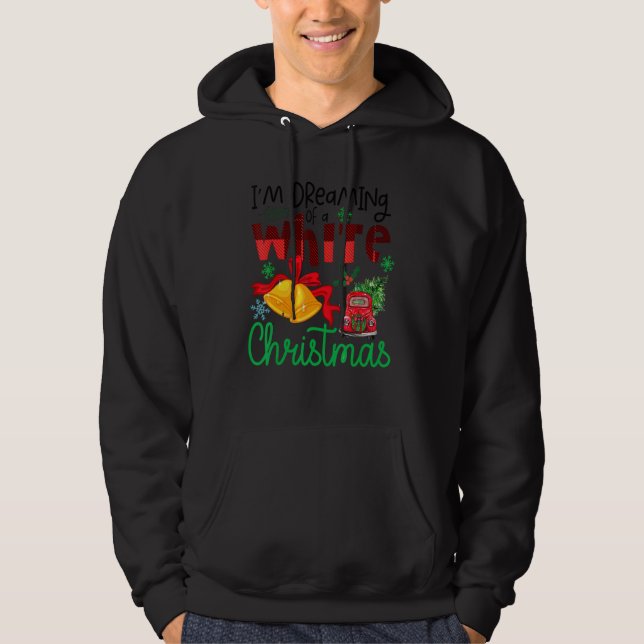 White Christmas Family Pajamas  Xmas graphic Hoodie (Framsida)