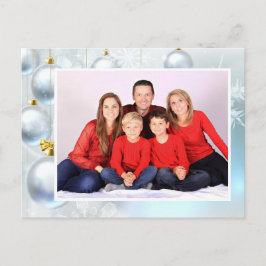 White Christmas Ornaments personalize with Photo Helg Vykort