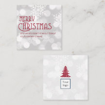 WHITE christmas snö affärskort