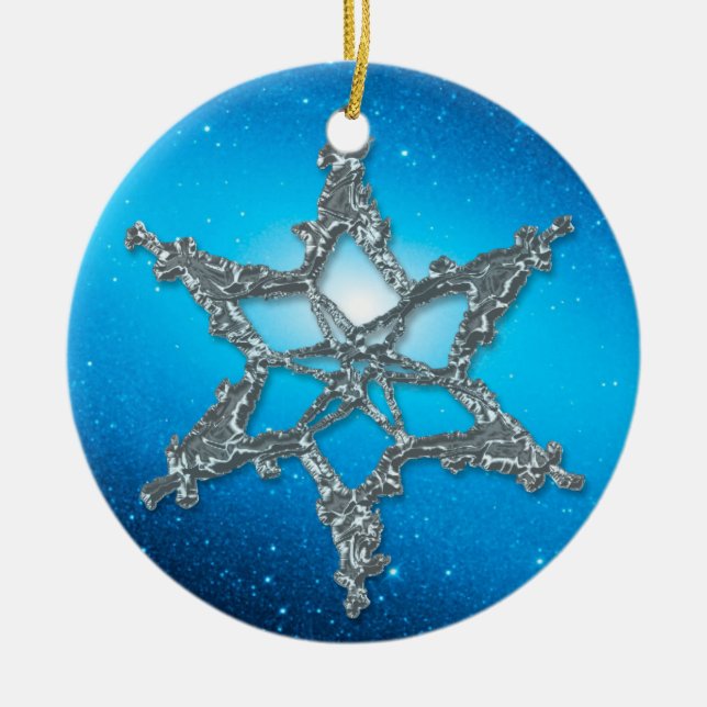 WHITE CHRISTMAS Snowflake Ornament (Framsidan)
