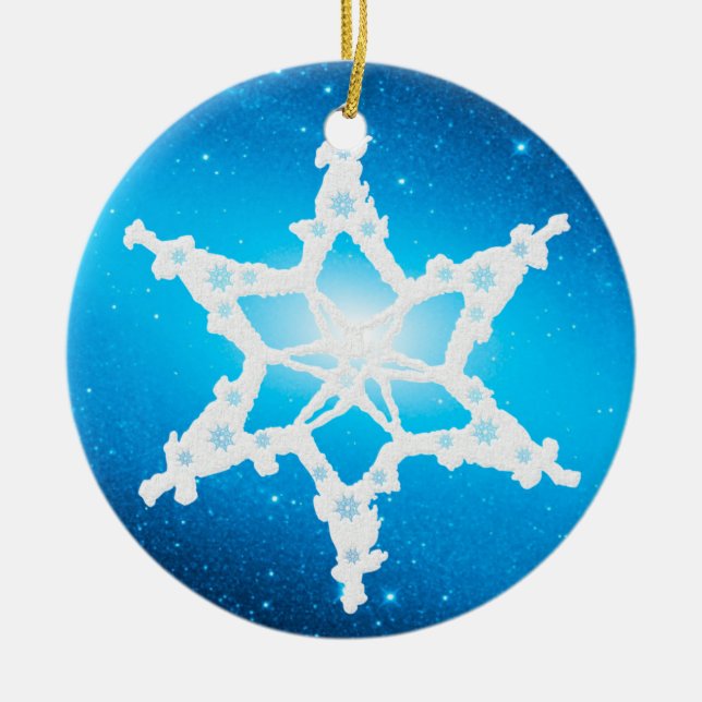 WHITE CHRISTMAS Snowflake Ornament 4 (Framsidan)