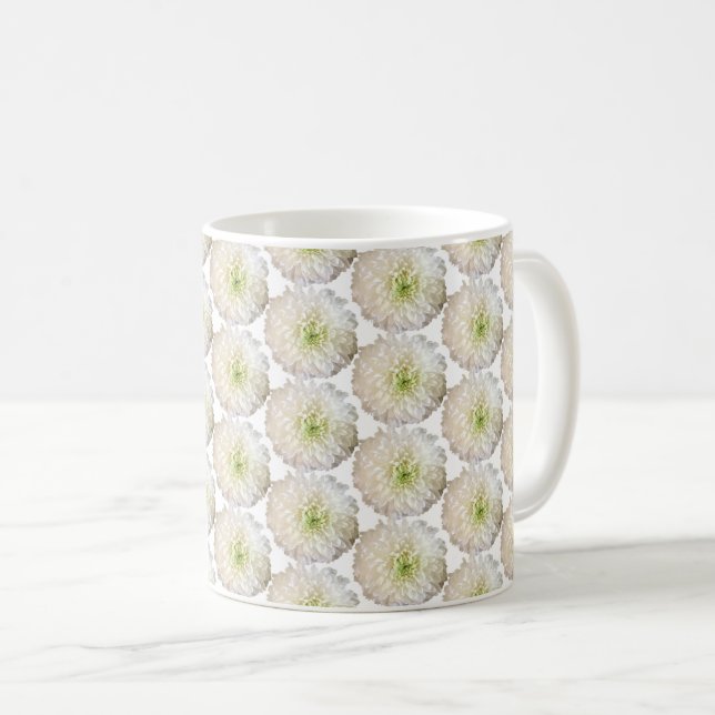 White Chrysanthemum Kaffemugg (Framsida höger)