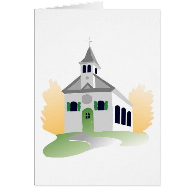 White Church Chapel Hälsningskort (Framsidan)