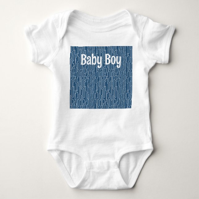 White Circuit Linjer T Shirt (Framsida)