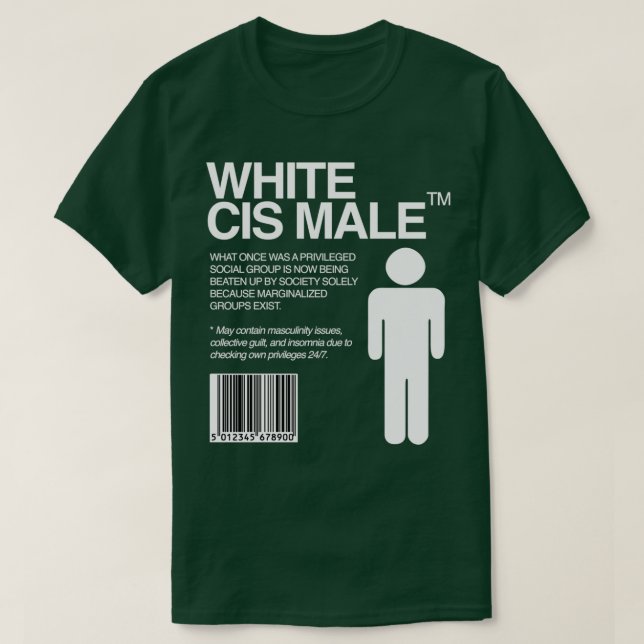 White CIS Male LGBTQ LGBT Queer Marxist Liberal 2 T Shirt (Design framsida)
