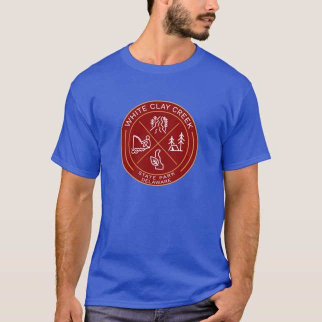 White Clay Creek State Park Heraldisk Logo T Shirt (Framsida)