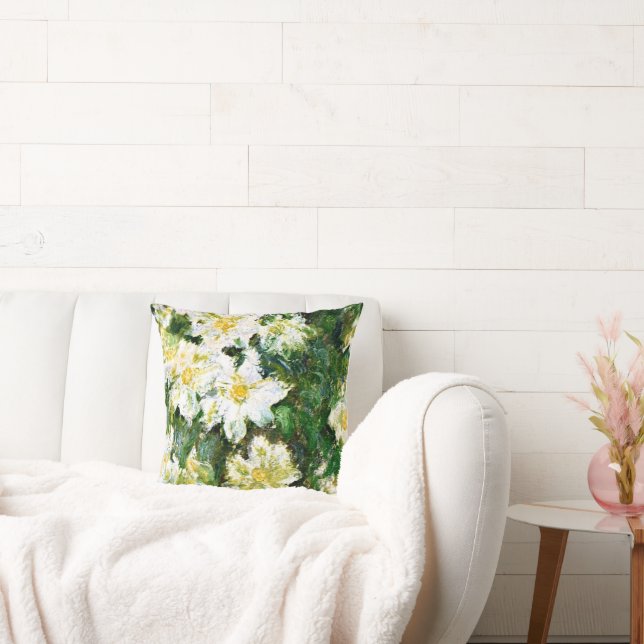 White Clematis av Claude Monet Kudde (Soffa)